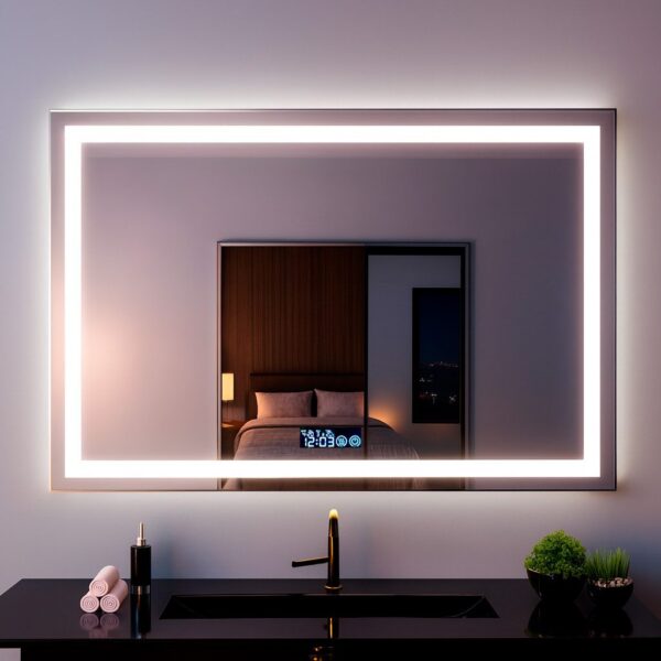Зеркало с LED подсветкой 70х50см прямоугольное Mesa