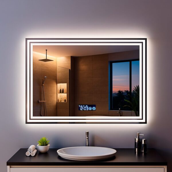 Зеркало с LED подсветкой 70х50см прямоугольное Scottsdale