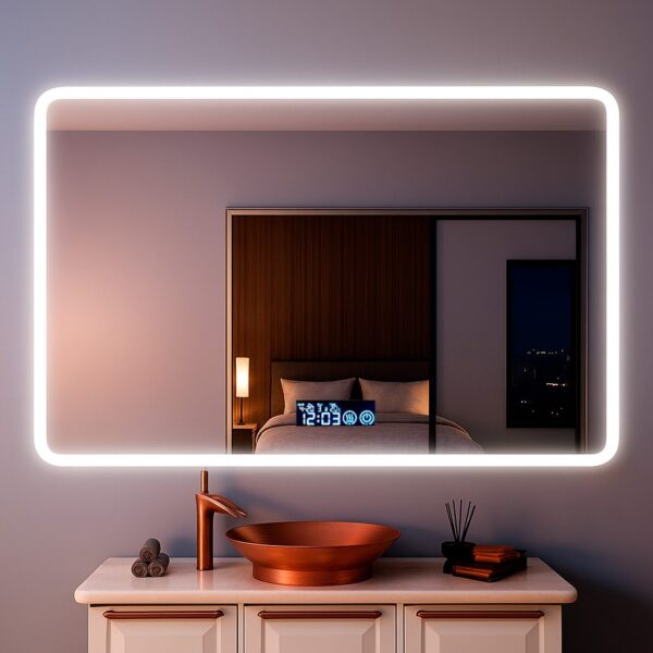 Зеркало с LED подсветкой 70х50см прямоугольное Long Beach